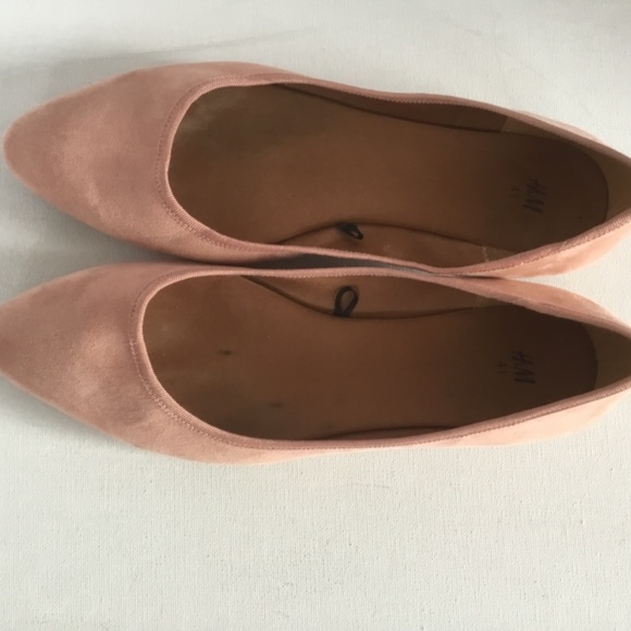 H&M Faux Suede Pink Flats 9.5 - Picture 6 of 9